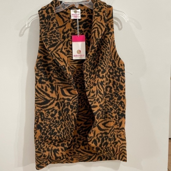 𝅺nwt MarleyLilly Animal Print Vest Size XXS/XS - Picture 1 of 7